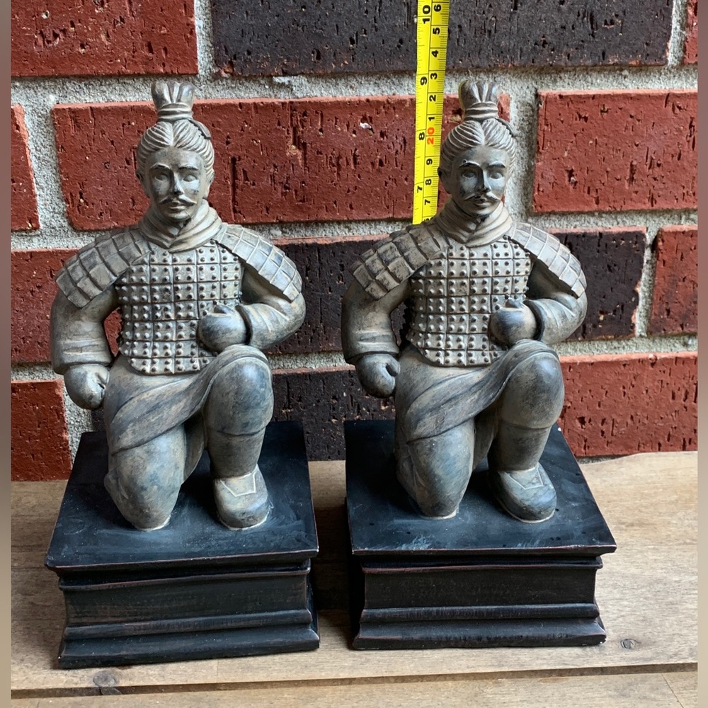 Chinese Kneeling Soldier Sculptures (pair)